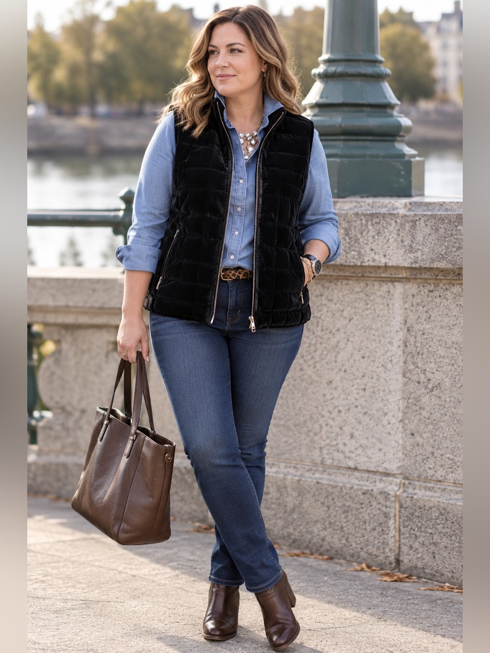 Ralph Lauren Black Quilted Velvet Vest Size XL